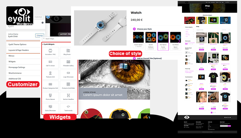 Eyelit Theme Interface Showcase